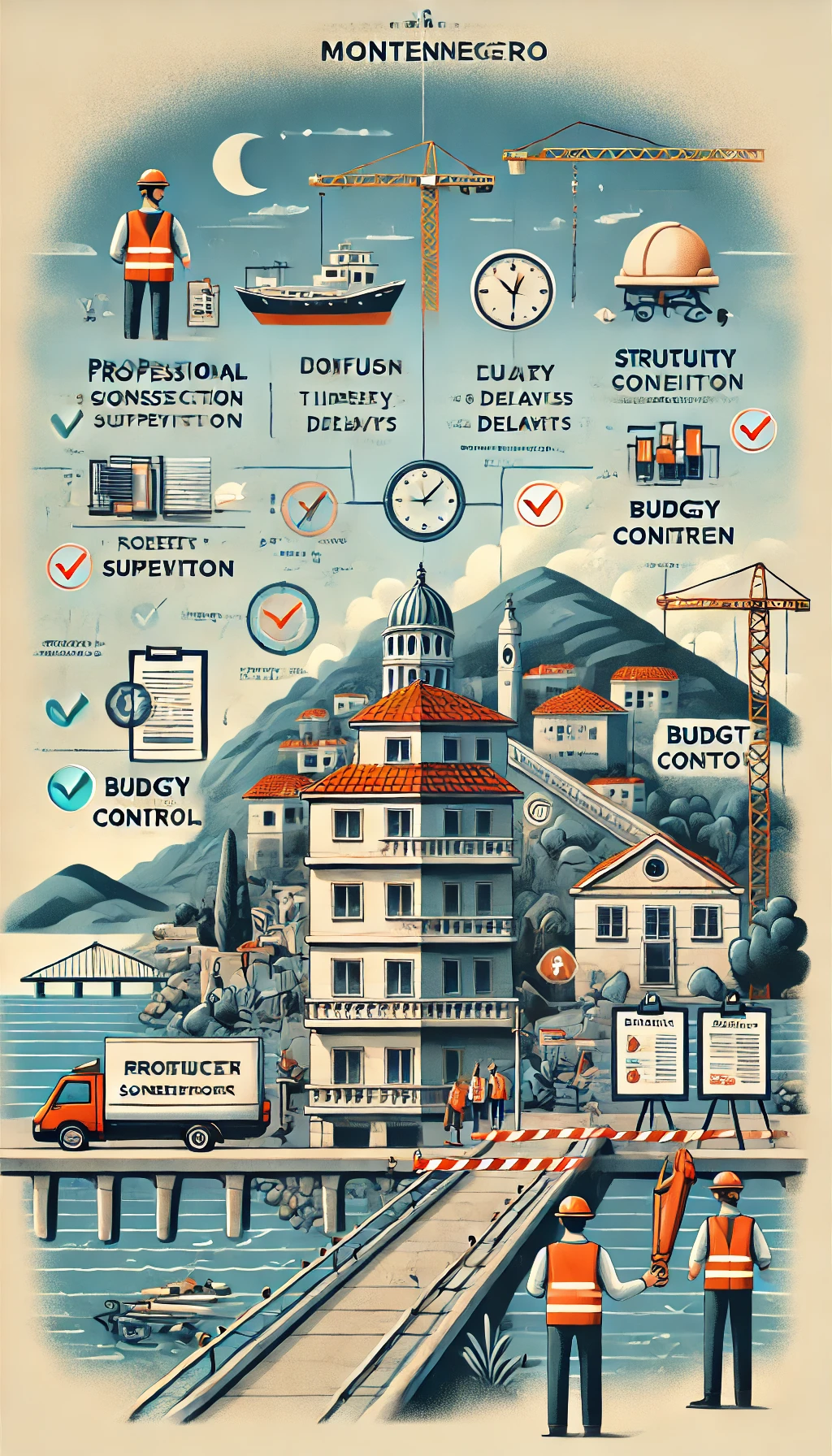 Baubegleitung in Montenegro &ndash; Vor-Ort-Pr&auml;senz, Koordination und Qualit&auml;tskontrolle in Ulcinj