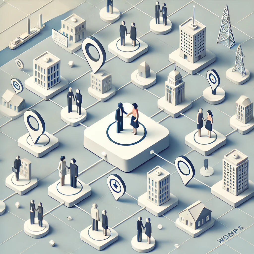 Symbolgrafik Integration und Netzwerk