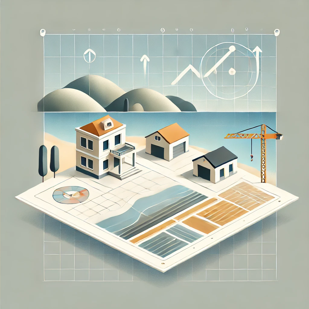 Liegenschaftstypen und Entwicklungsm&ouml;glichkeiten in Ulcinj &ndash; Illustration