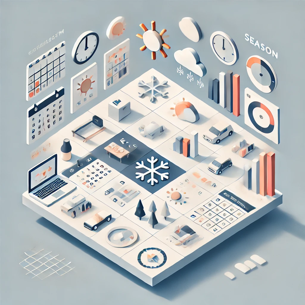 Symbolgrafik Realismus und Saisonalit&auml;t