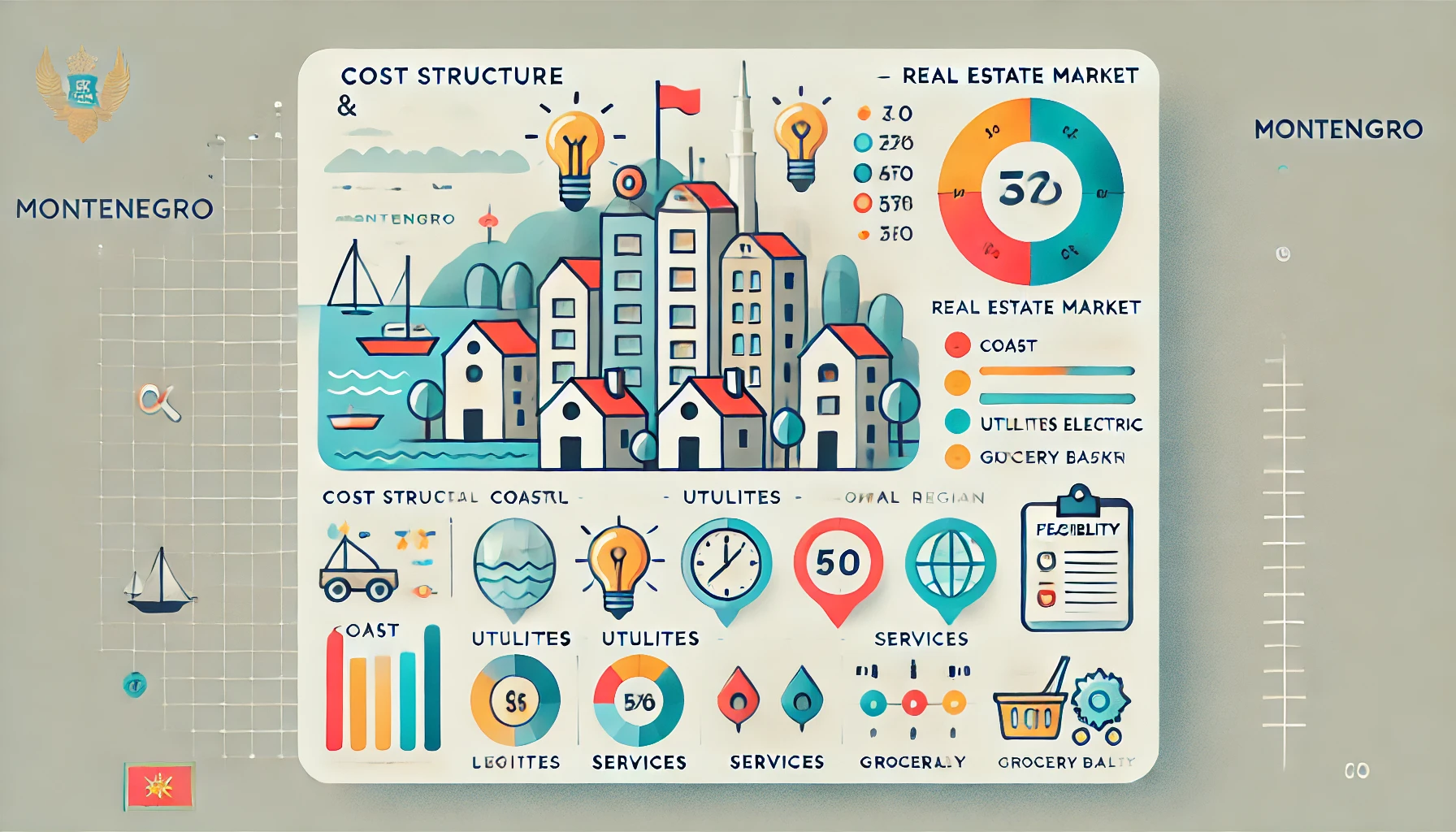 Lebenshaltungskosten und Immobilien in Montenegro &ndash; Kostenstruktur und Marktunterschiede