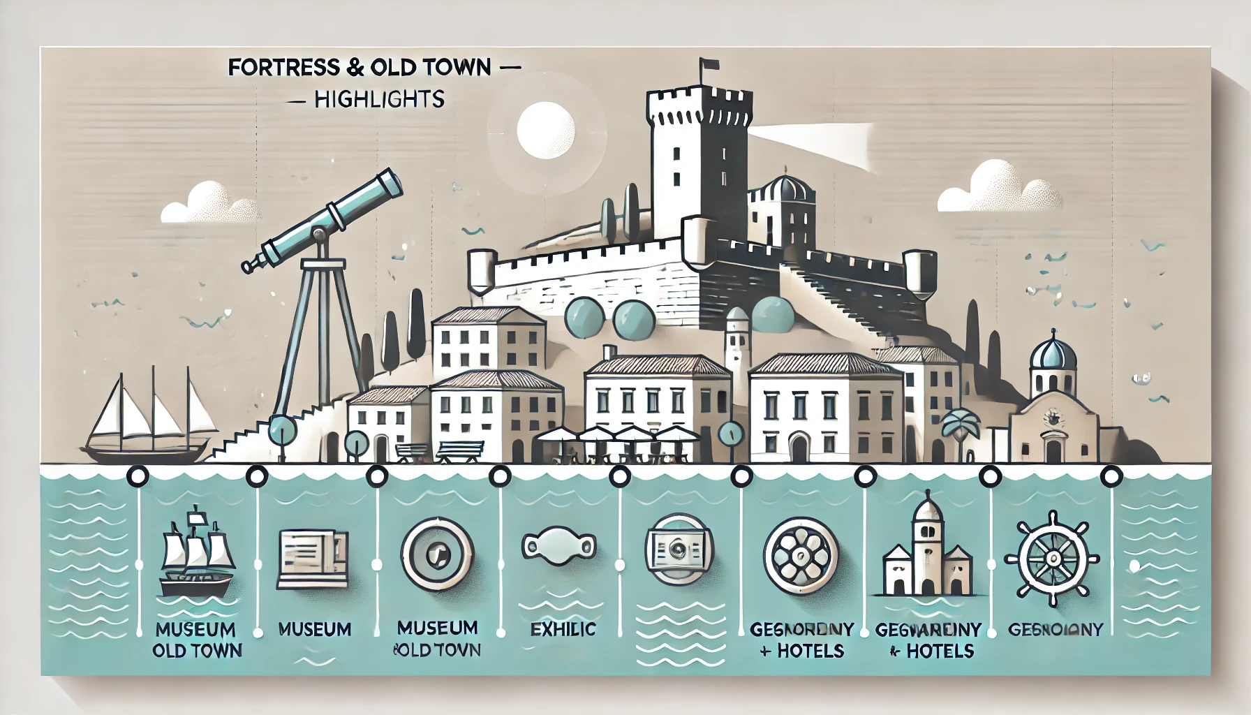 Ulcinj als Reiseziel &ndash; Festung und Altstadt mit Mauern, Aussichtspunkten und historischen Orten