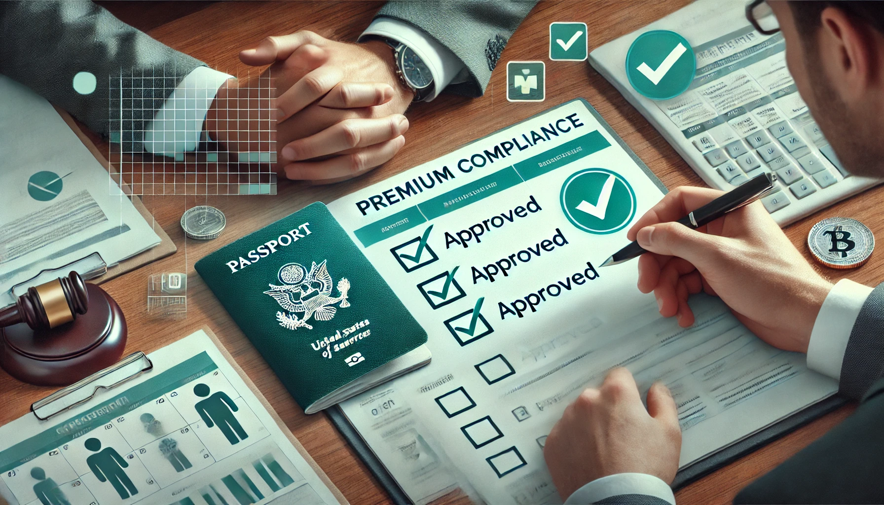 Arbeitserlaubnis und legale Besch&auml;ftigung &ndash; Symbolgrafik