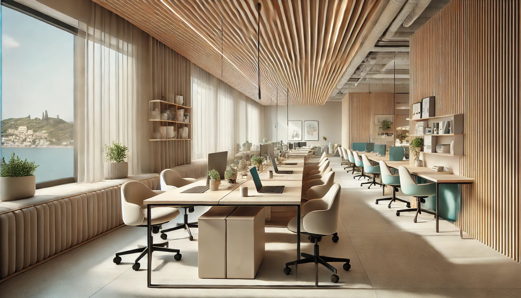 Arbeitsplätze und Fokus-Zonen im Coworking in Ulcinj