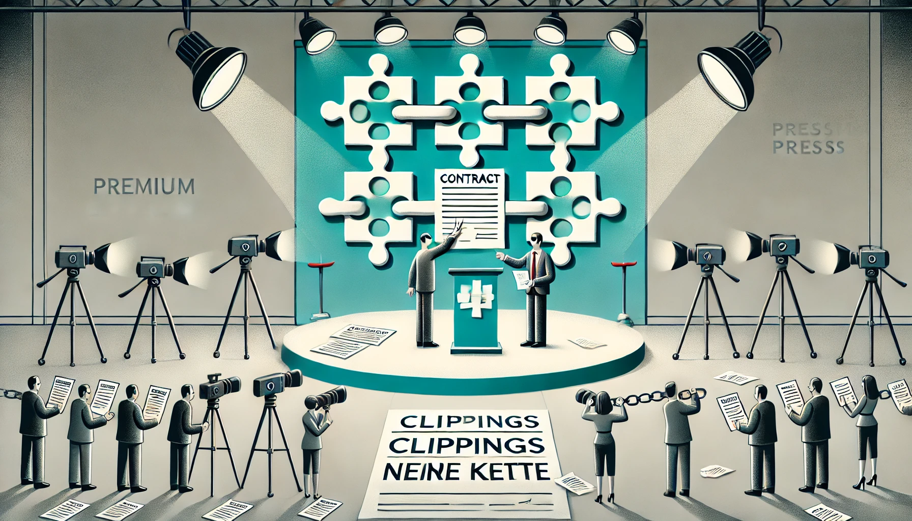 Illustration: Deals aus der Medien-Kulisse