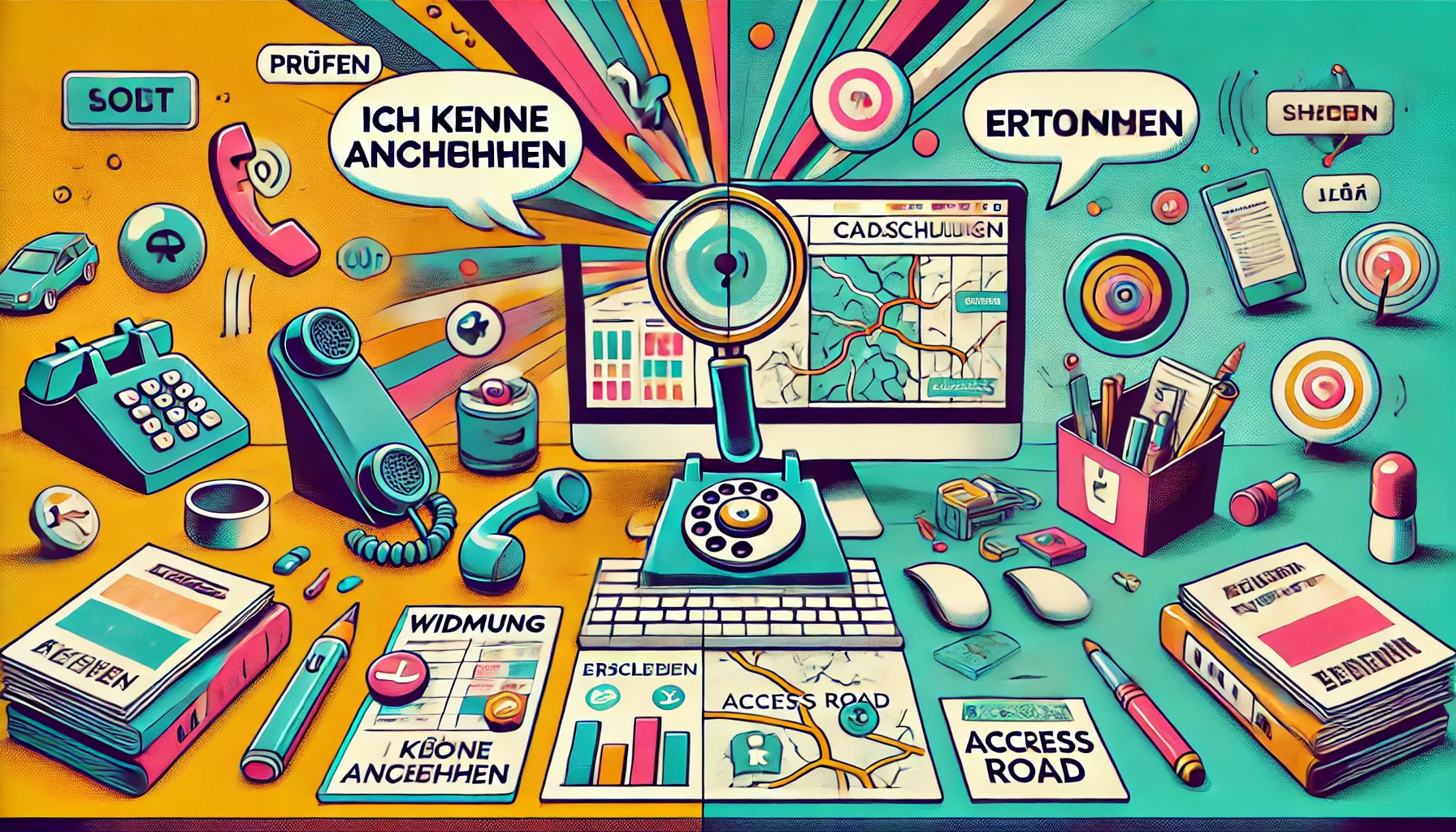 Illustration: Presse und Kontakte statt Due Diligence