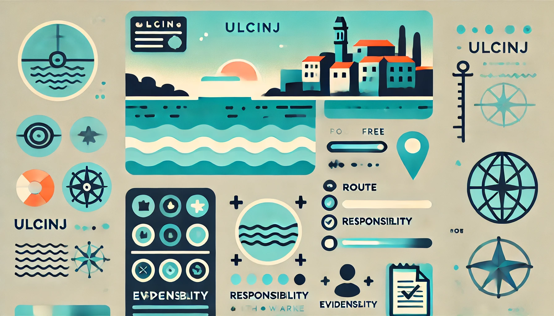 Ulcinj: Standort&uuml;berblick, Orientierung und Route